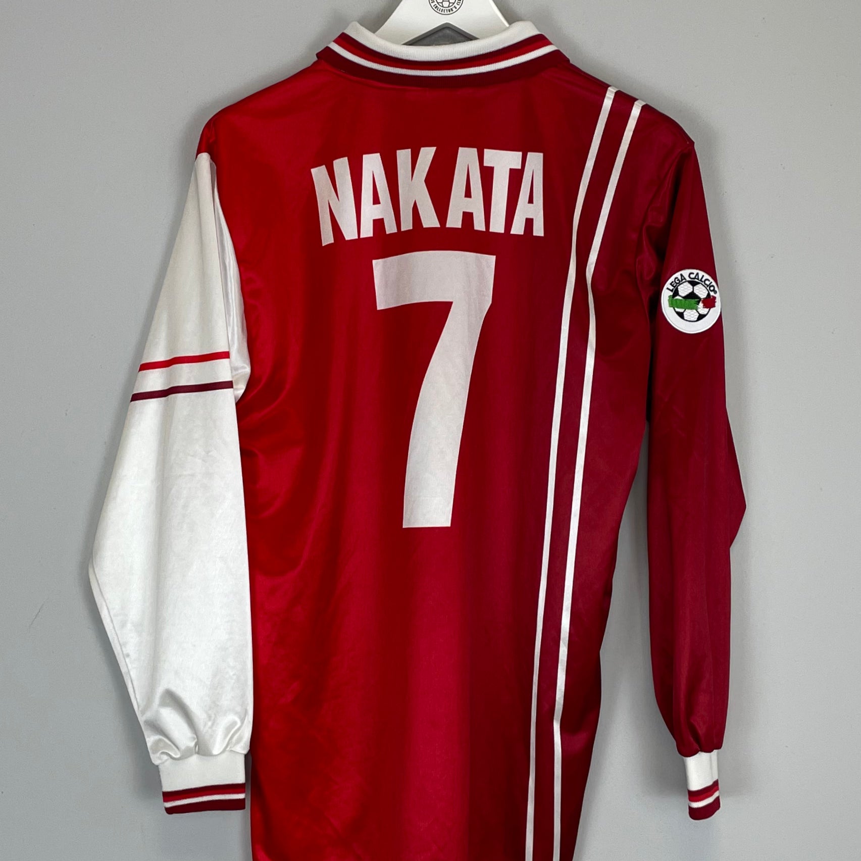 Shop 1998/99 PERUGIA NAKATA #7 L/S HOME SHIRT (L) GALEX, classic football shirts, vintage football shirts & retro soccer jerseys at Cult Kits