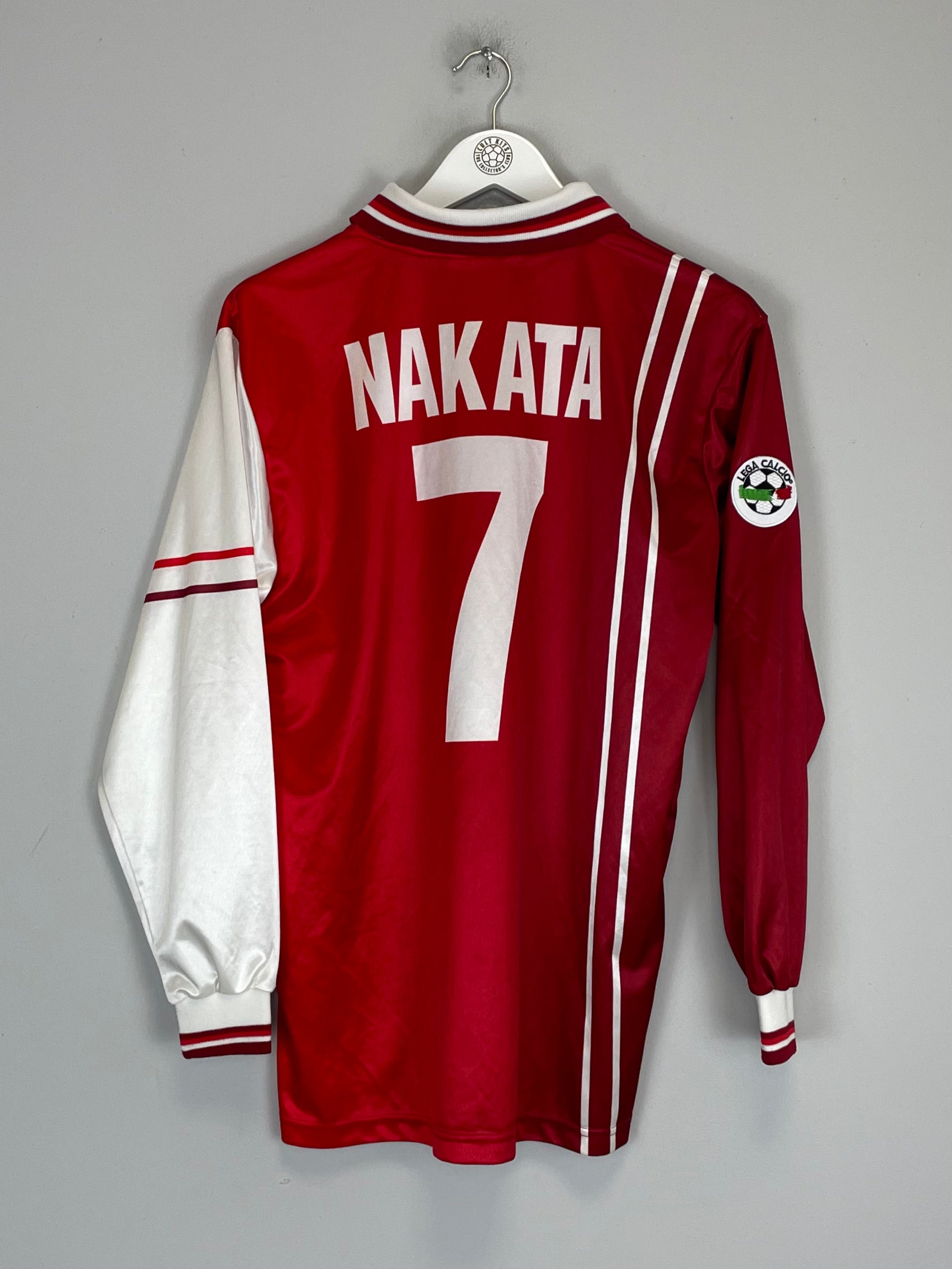 Shop 1998/99 PERUGIA NAKATA #7 L/S HOME SHIRT (L) GALEX, classic football shirts, vintage football shirts & retro soccer jerseys at Cult Kits