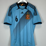 Shop 2012/13 SPAIN A.INIESTA #6 AWAY SHIRT (L) ADIDAS, classic football shirts, vintage football shirts & retro soccer jerseys at Cult Kits