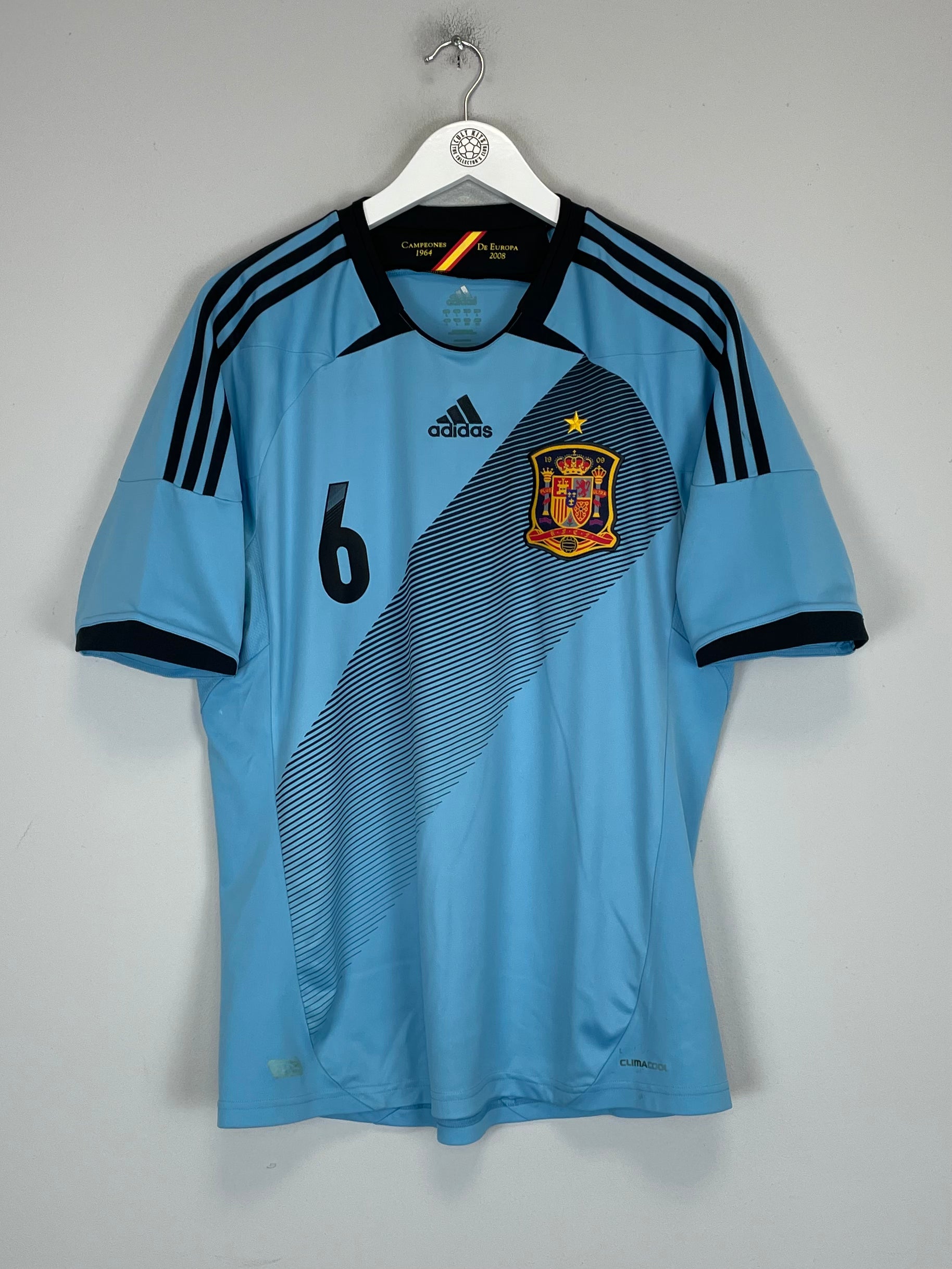 Shop 2012/13 SPAIN A.INIESTA #6 AWAY SHIRT (L) ADIDAS, classic football shirts, vintage football shirts & retro soccer jerseys at Cult Kits