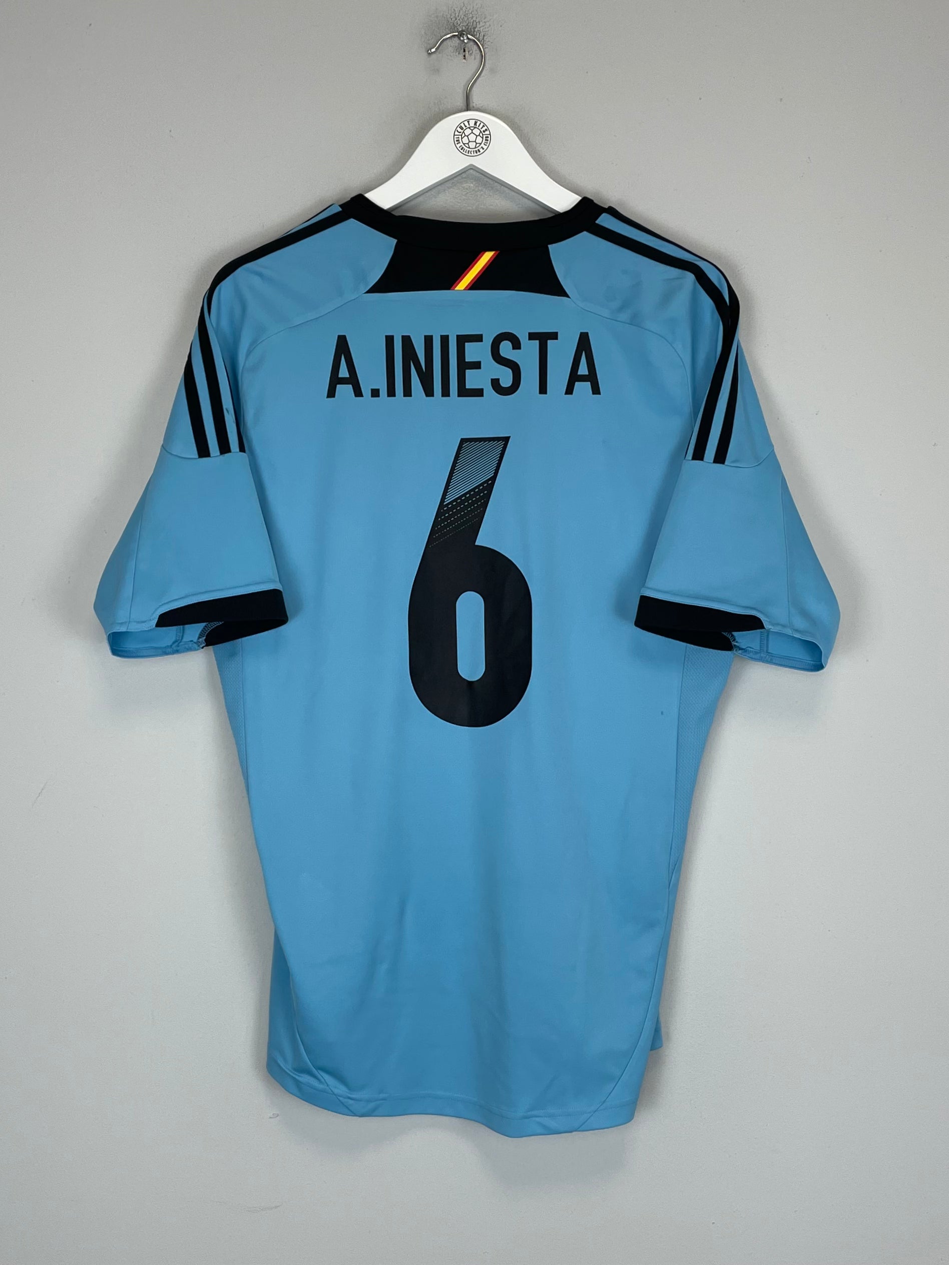 Shop 2012/13 SPAIN A.INIESTA #6 AWAY SHIRT (L) ADIDAS, classic football shirts, vintage football shirts & retro soccer jerseys at Cult Kits