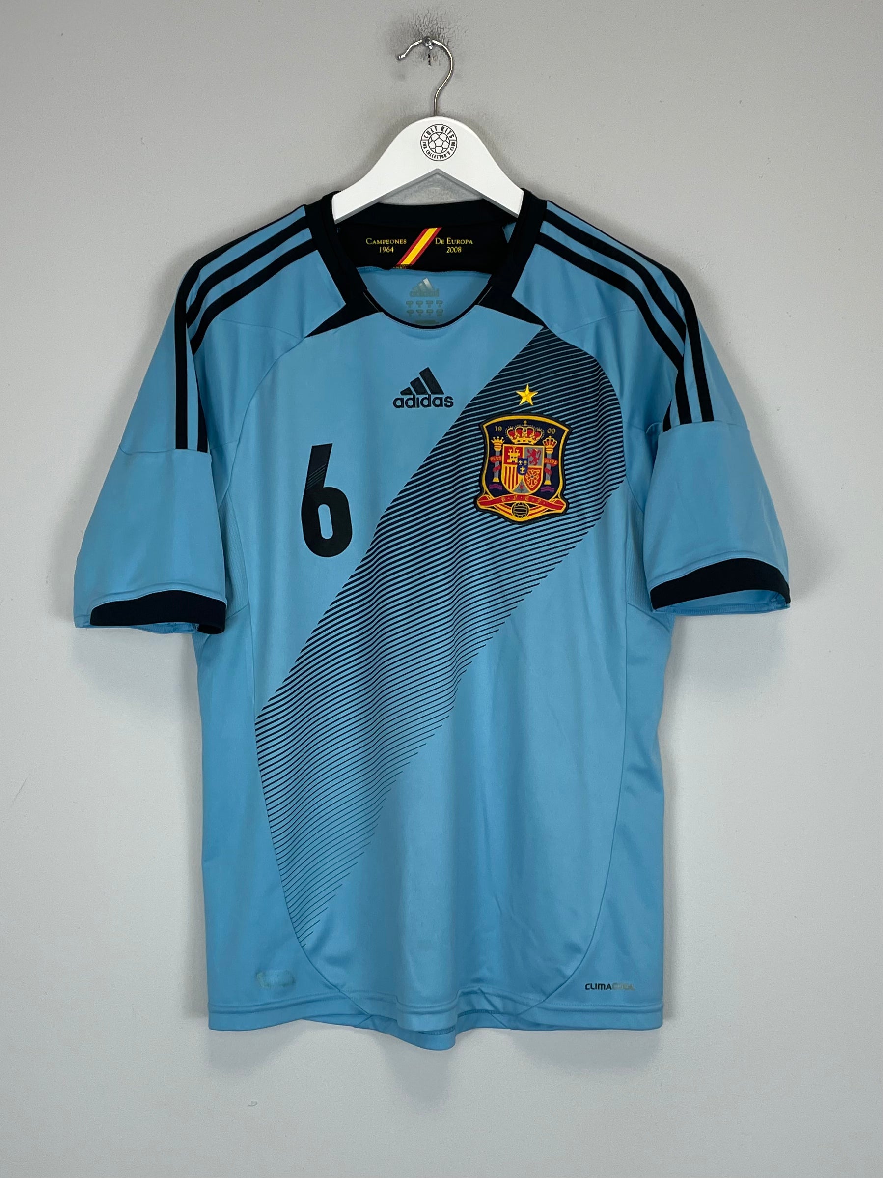 Shop 2012/13 SPAIN A.INIESTA #6 AWAY SHIRT (M) ADIDAS, classic football shirts, vintage football shirts & retro soccer jerseys at Cult Kits