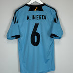 Shop 2012/13 SPAIN A.INIESTA #6 AWAY SHIRT (M) ADIDAS, classic football shirts, vintage football shirts & retro soccer jerseys at Cult Kits