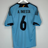 Shop 2012/13 SPAIN A.INIESTA #6 AWAY SHIRT (M) ADIDAS, classic football shirts, vintage football shirts & retro soccer jerseys at Cult Kits