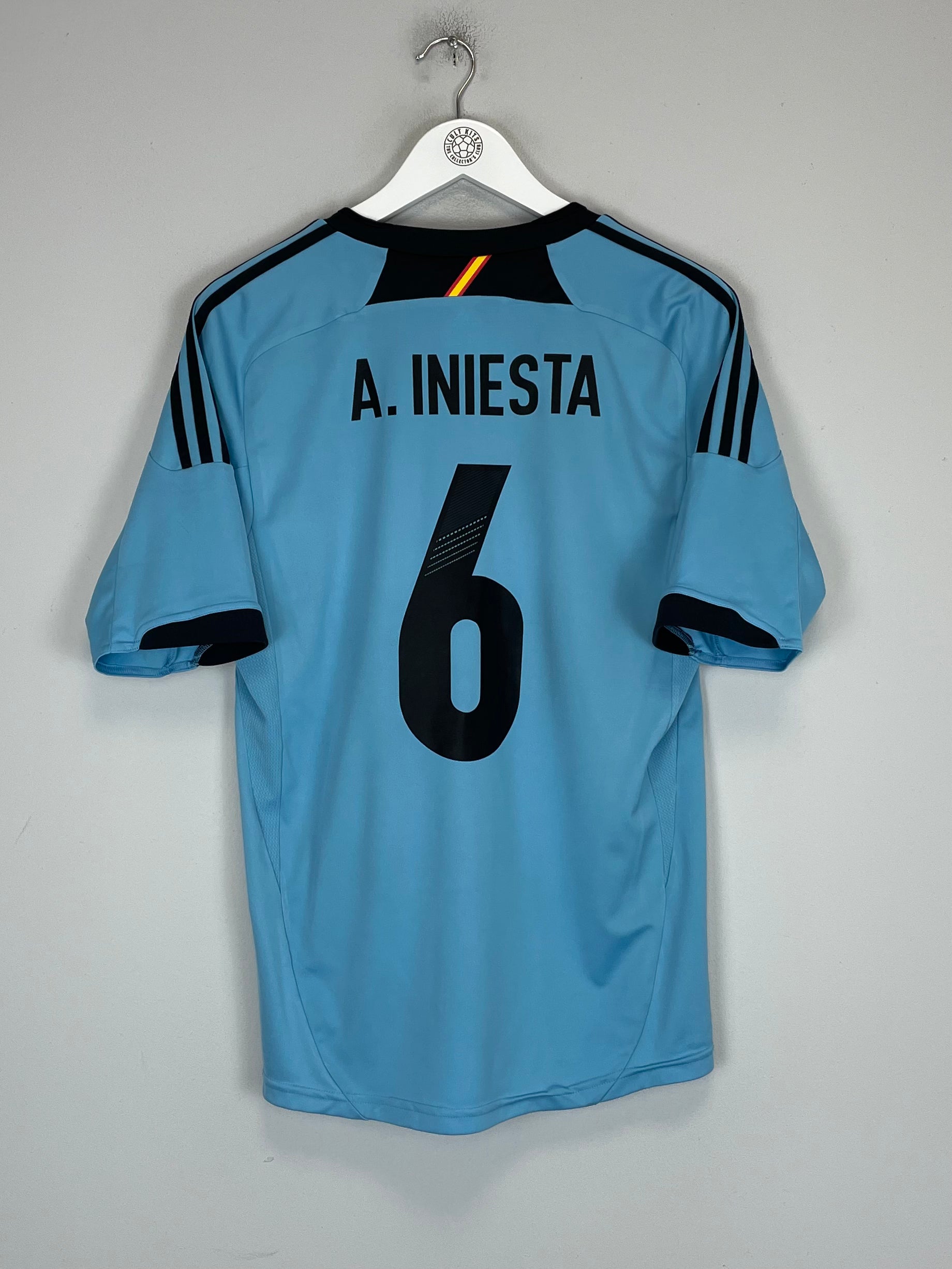 Shop 2012/13 SPAIN A.INIESTA #6 AWAY SHIRT (M) ADIDAS, classic football shirts, vintage football shirts & retro soccer jerseys at Cult Kits