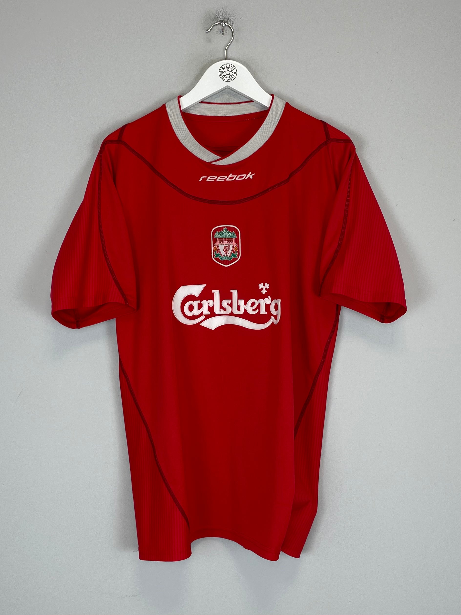 Shop 2002/04 LIVERPOOL HOME SHIRT (L) REEBOK, classic football shirts, vintage football shirts & retro soccer jerseys at Cult Kits