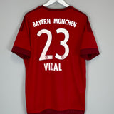 Shop 2015/16 BAYERN MUNICH VIDAL #23 HOME SHIRT (XL) ADIDAS, classic football shirts, vintage football shirts & retro soccer jerseys at Cult Kits