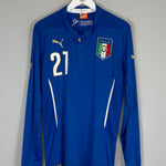 Shop 2014/15 ITALY PIRLO #21 L/S HOME SHIRT (L) PUMA, classic football shirts, vintage football shirts & retro soccer jerseys at Cult Kits