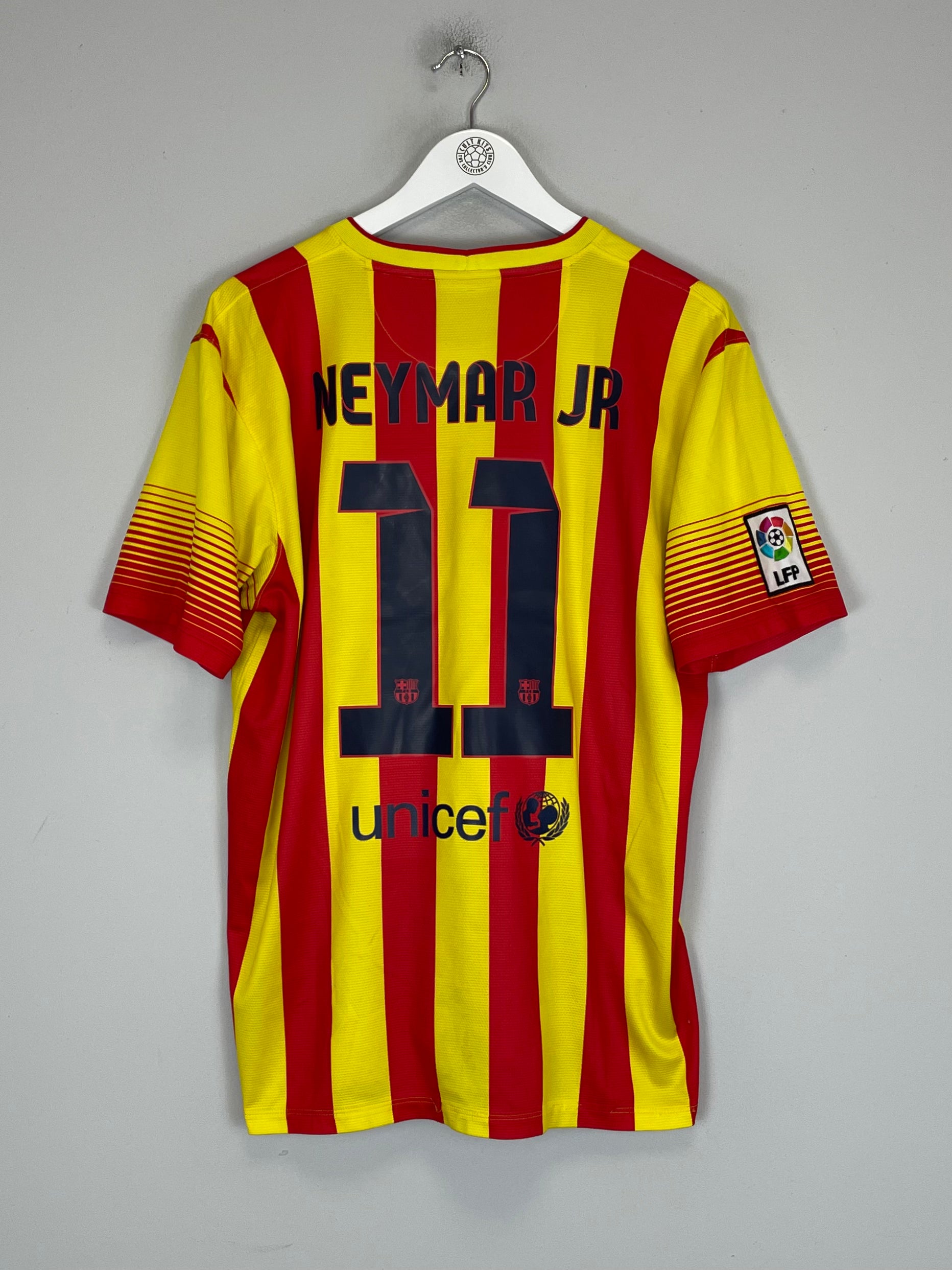 Shop 2013/15 BARCELONA NEYMAR JR #11 AWAY SHIRT (L) NIKE, classic football shirts, vintage football shirts & retro soccer jerseys at Cult Kits