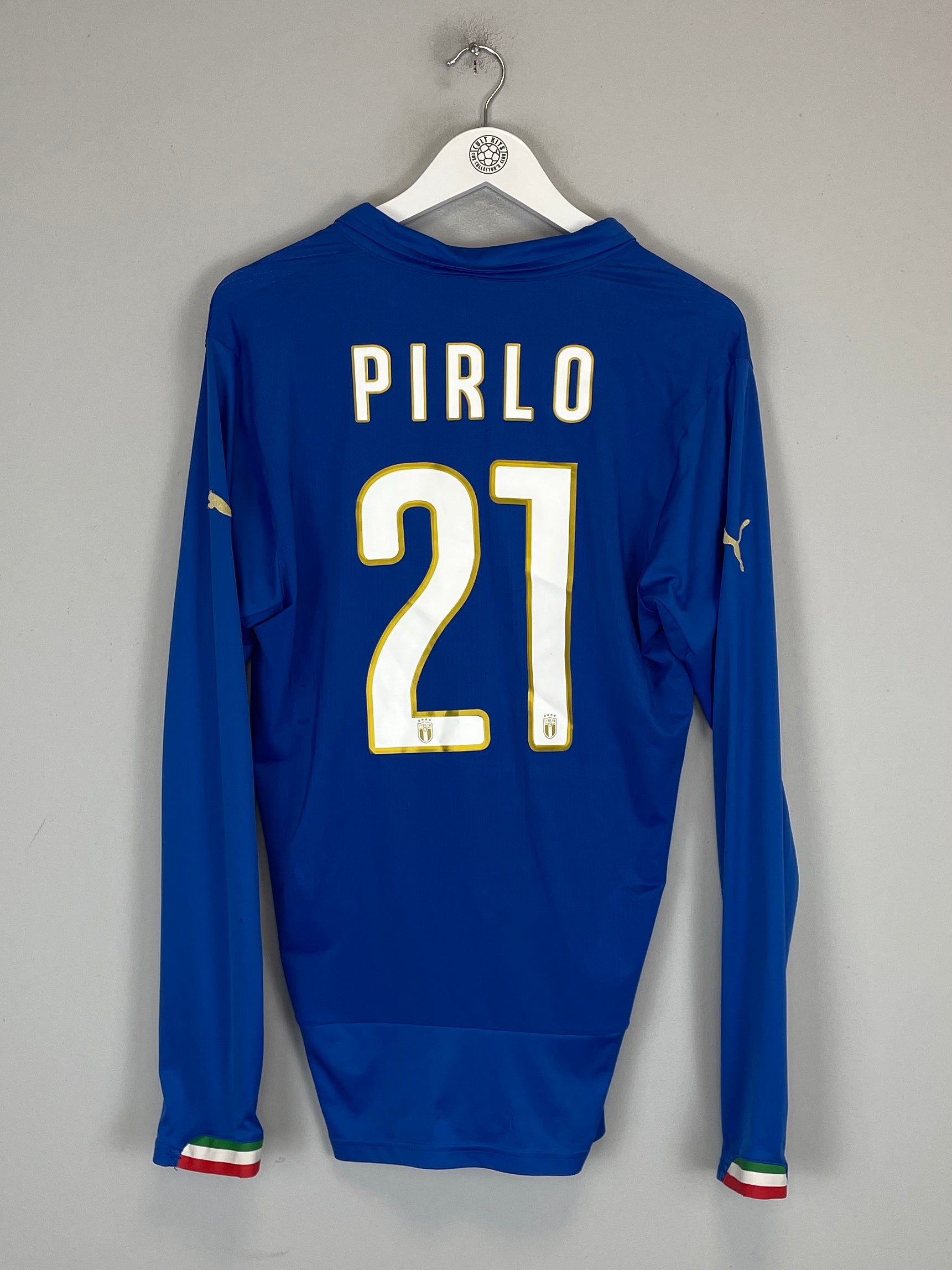 Shop 2014/15 ITALY PIRLO #21 L/S HOME SHIRT (L) PUMA, classic football shirts, vintage football shirts & retro soccer jerseys at Cult Kits