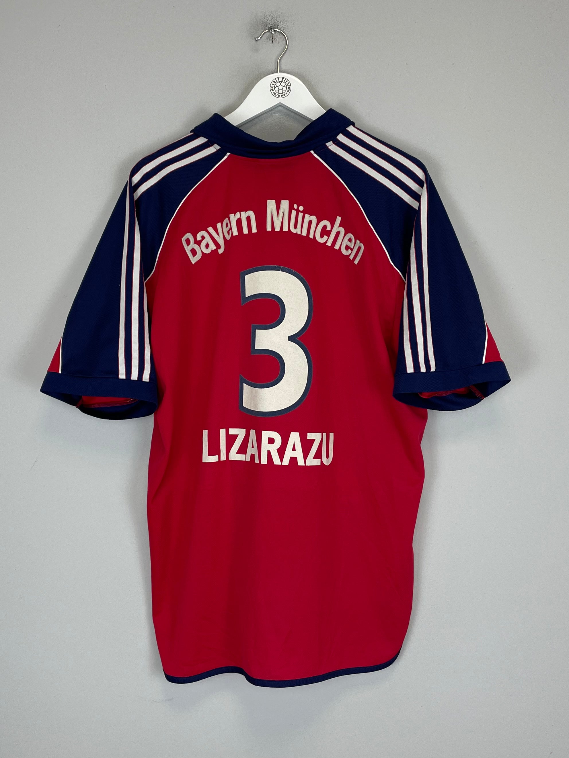 Shop 1999/01 BAYERN MUNICH LIZARAZU #3 HOME SHIRT (XL) ADIDAS, classic football shirts, vintage football shirts & retro soccer jerseys at Cult Kits