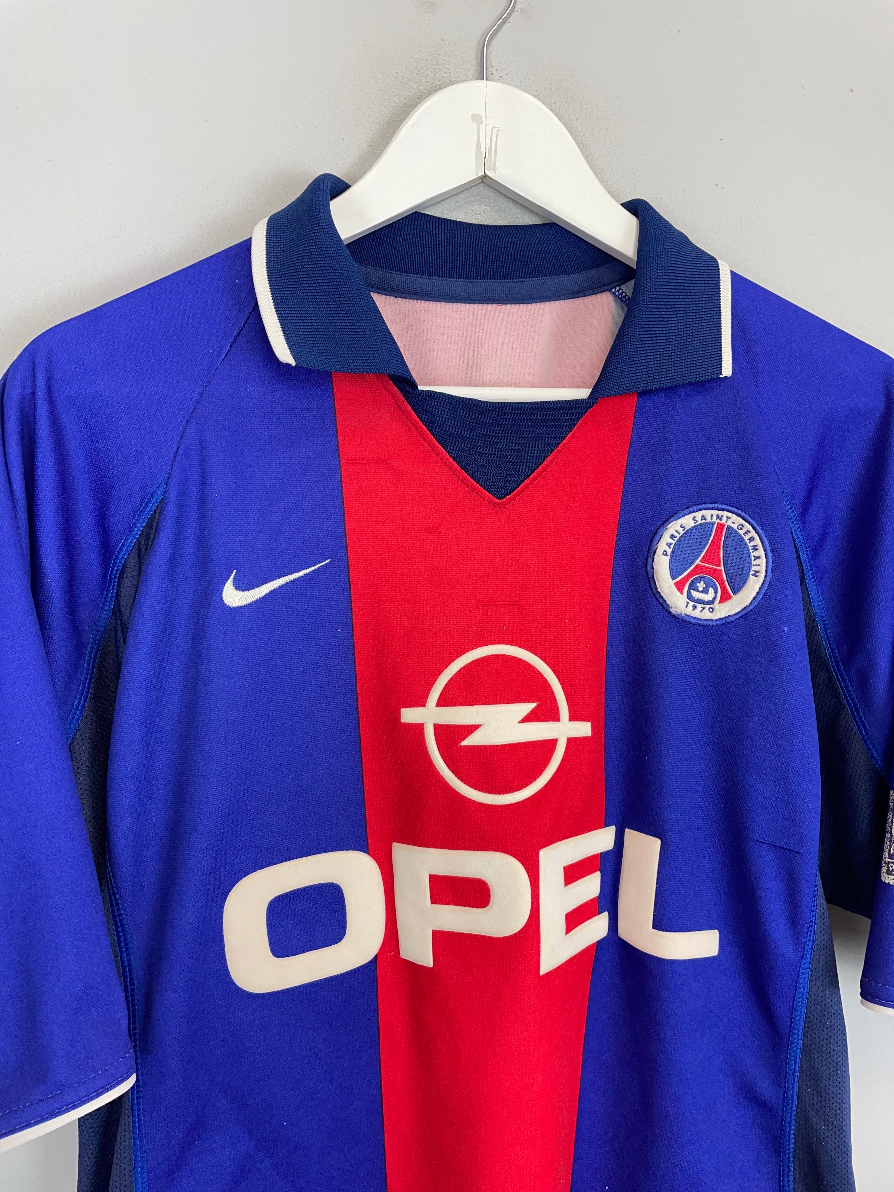 Shop 2000/01 PSG HOME SHIRT (M) NIKE, classic football shirts, vintage football shirts & retro soccer jerseys at Cult Kits