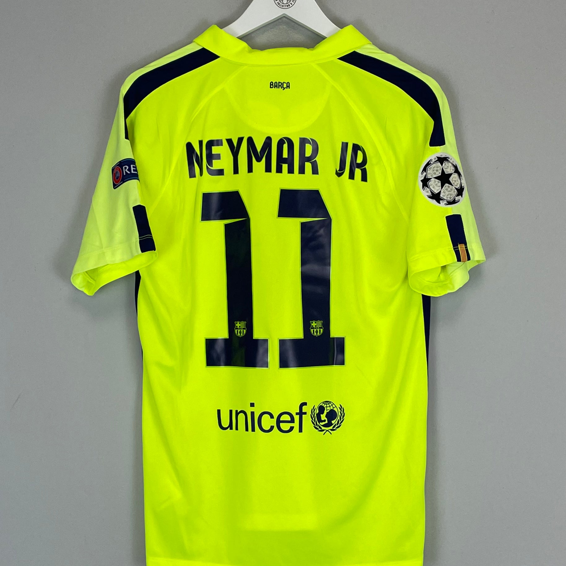 Shop 2014/15 BARCELONA NEYMAR JR #11 C/L THIRD SHIRT (M) NIKE, classic football shirts, vintage football shirts & retro soccer jerseys at Cult Kits