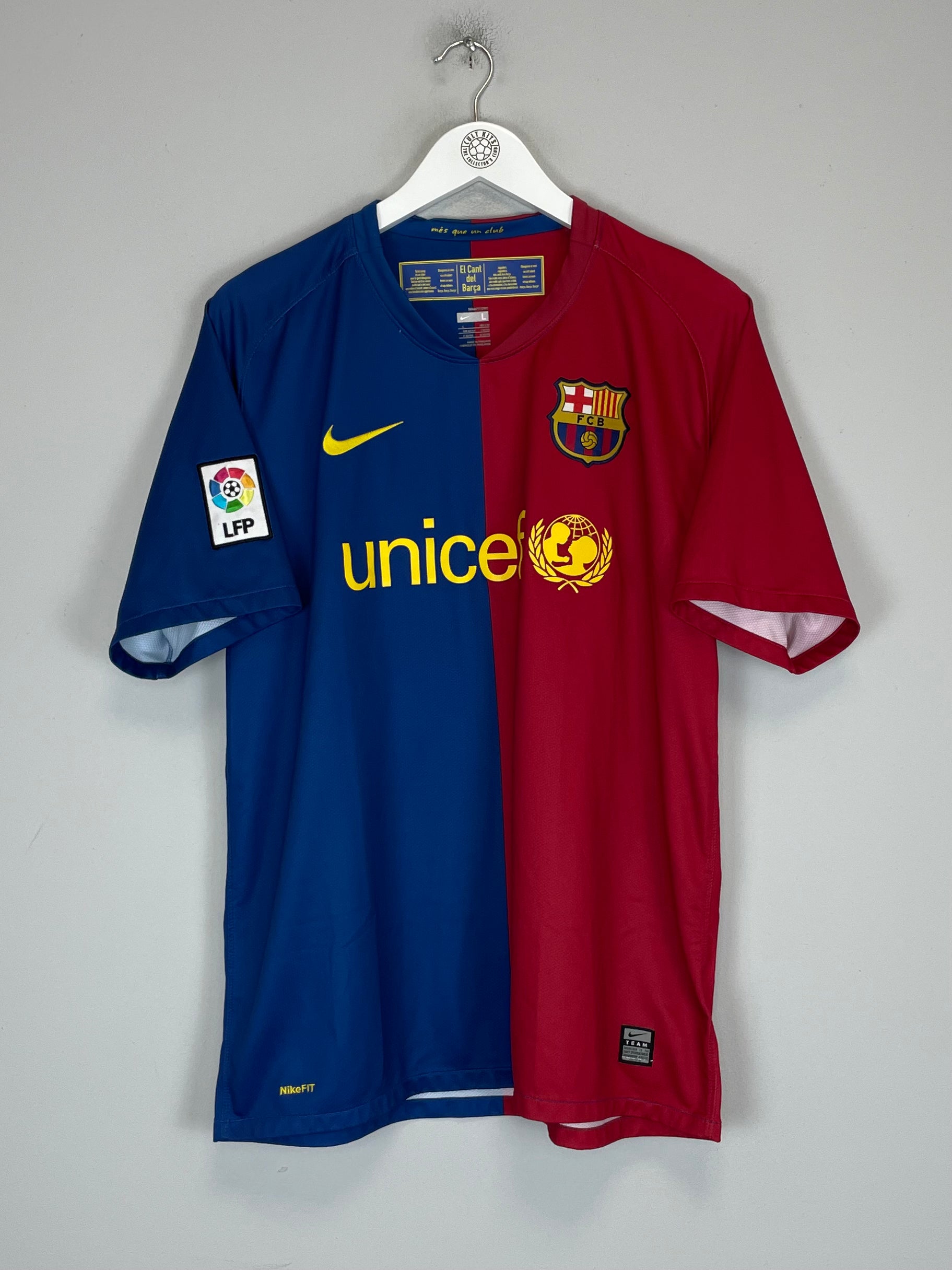 Shop 2008/09 BARCELONA MESSI #10 HOME SHIRT (L) NIKE, classic football shirts, vintage football shirts & retro soccer jerseys at Cult Kits