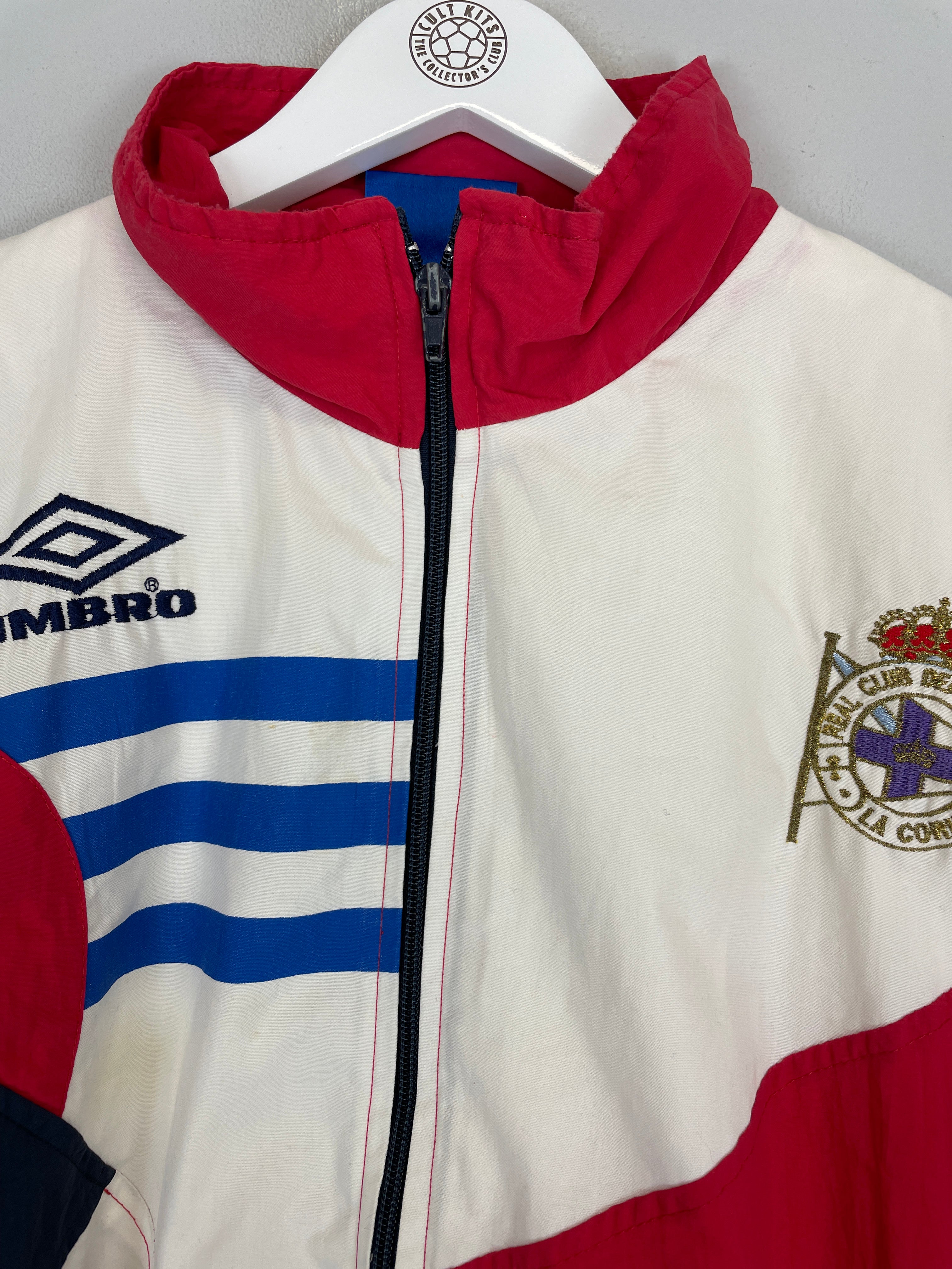 Shop 1993/94 DEPORTIVO LA CORUNA TRACK JACKET (XL) UMBRO, classic football shirts, vintage football shirts & retro soccer jerseys at Cult Kits