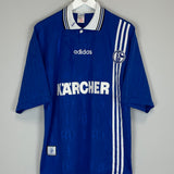 Shop 1996/97 SCHALKE HOME SHIRT (L) ADIDAS, classic football shirts, vintage football shirts & retro soccer jerseys at Cult Kits