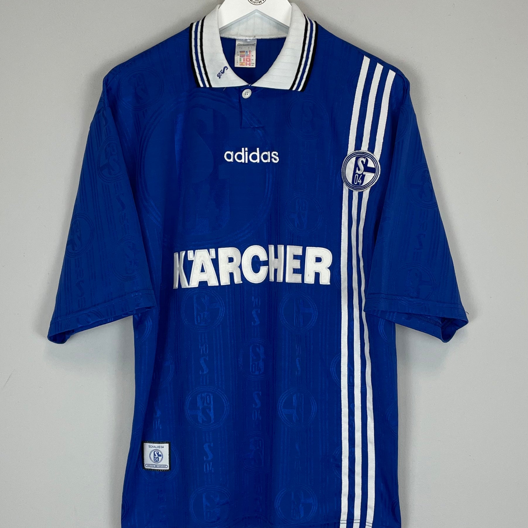 Shop 1996/97 SCHALKE HOME SHIRT (L) ADIDAS, classic football shirts, vintage football shirts & retro soccer jerseys at Cult Kits