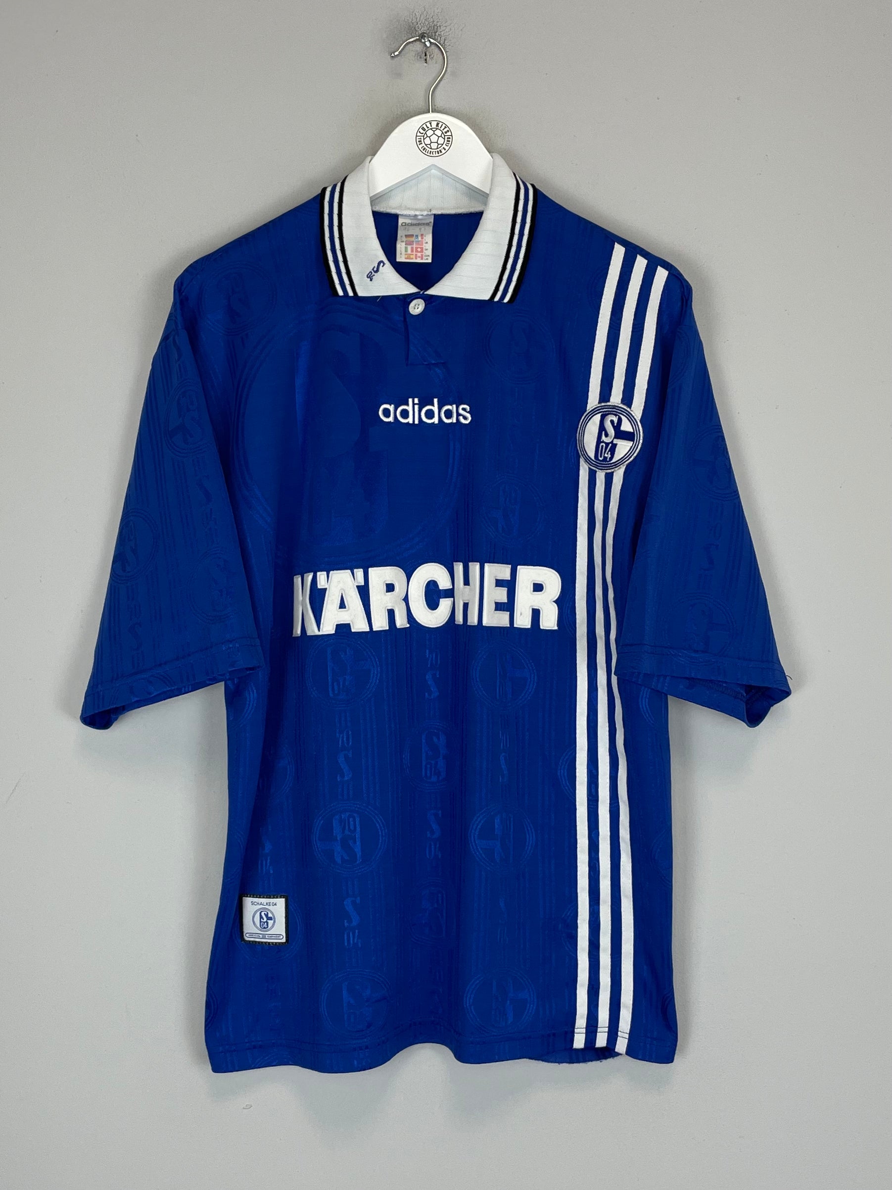 Shop 1996/97 SCHALKE HOME SHIRT (L) ADIDAS, classic football shirts, vintage football shirts & retro soccer jerseys at Cult Kits