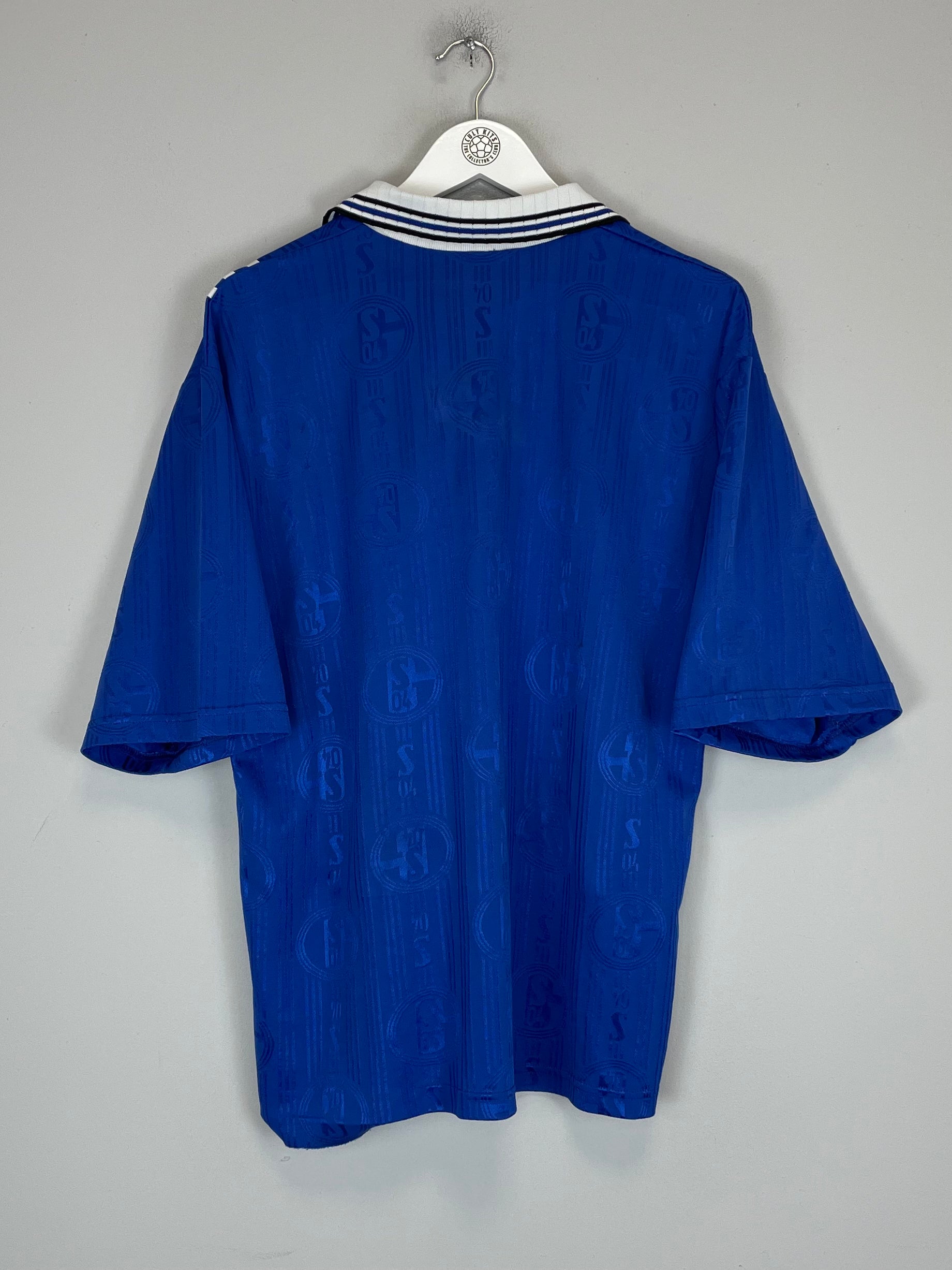 Shop 1996/97 SCHALKE HOME SHIRT (L) ADIDAS, classic football shirts, vintage football shirts & retro soccer jerseys at Cult Kits