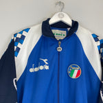 Shop 1990/92 ITALY TRACK JACKET (L) DIADORA, classic football shirts, vintage football shirts & retro soccer jerseys at Cult Kits