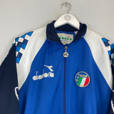 Shop 1990/92 ITALY TRACK JACKET (L) DIADORA, classic football shirts, vintage football shirts & retro soccer jerseys at Cult Kits