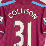 Buy 2009/10 WEST HAM COLLISON 31 *MATCH ISSUE vs MANCHESTER UNITED* HOME SHIRT (L) UMBRO ~ Free worldwide shipping available ~ Authentic Vintage Football Shirts from Cult Kits