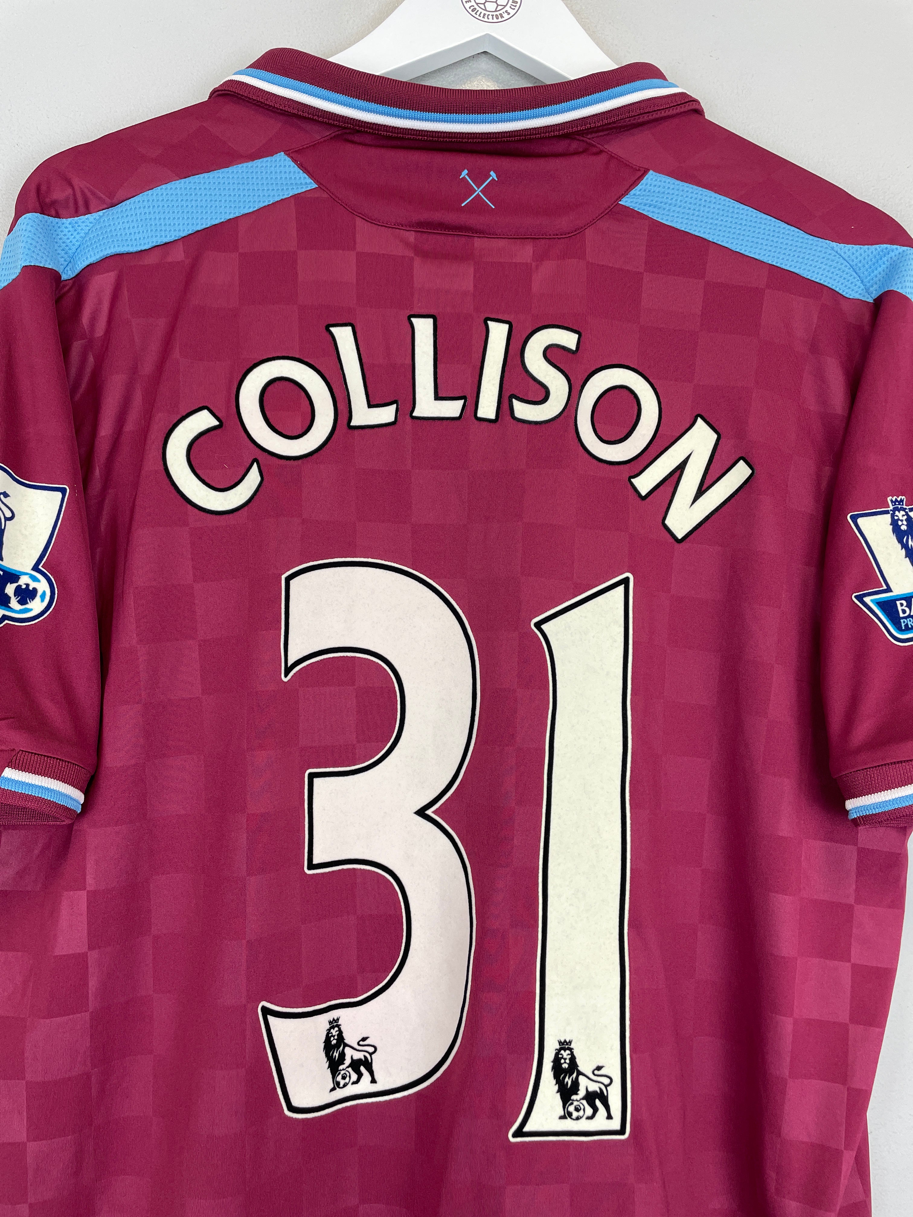 Buy 2009/10 WEST HAM COLLISON 31 *MATCH ISSUE vs MANCHESTER UNITED* HOME SHIRT (L) UMBRO ~ Free worldwide shipping available ~ Authentic Vintage Football Shirts from Cult Kits