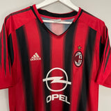 2002/03 AC MILAN SHEVCHENKO #7 HOME SHIRT (M) ADIDAS