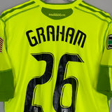 2009/10 SEATTLE SOUNDERS GRAHAM #26 *MATCH WORN vs MANCHESTER UNITED* THIRD SHIRT (XL) ADIDAS