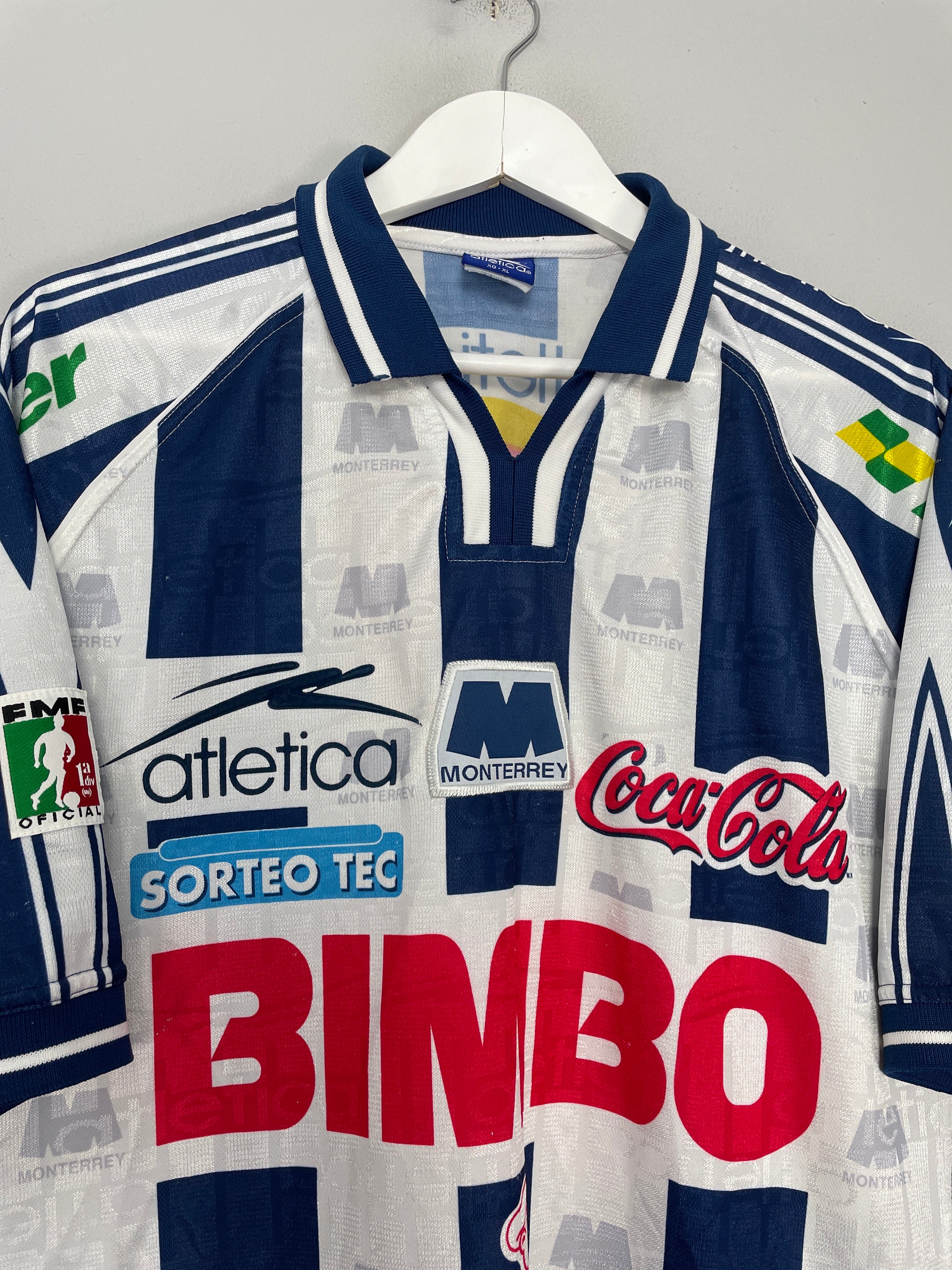 Shop 1999/00 MONTERREY HOME SHIRT (XL) ATETICA, classic football shirts, vintage football shirts & retro soccer jerseys at Cult Kits