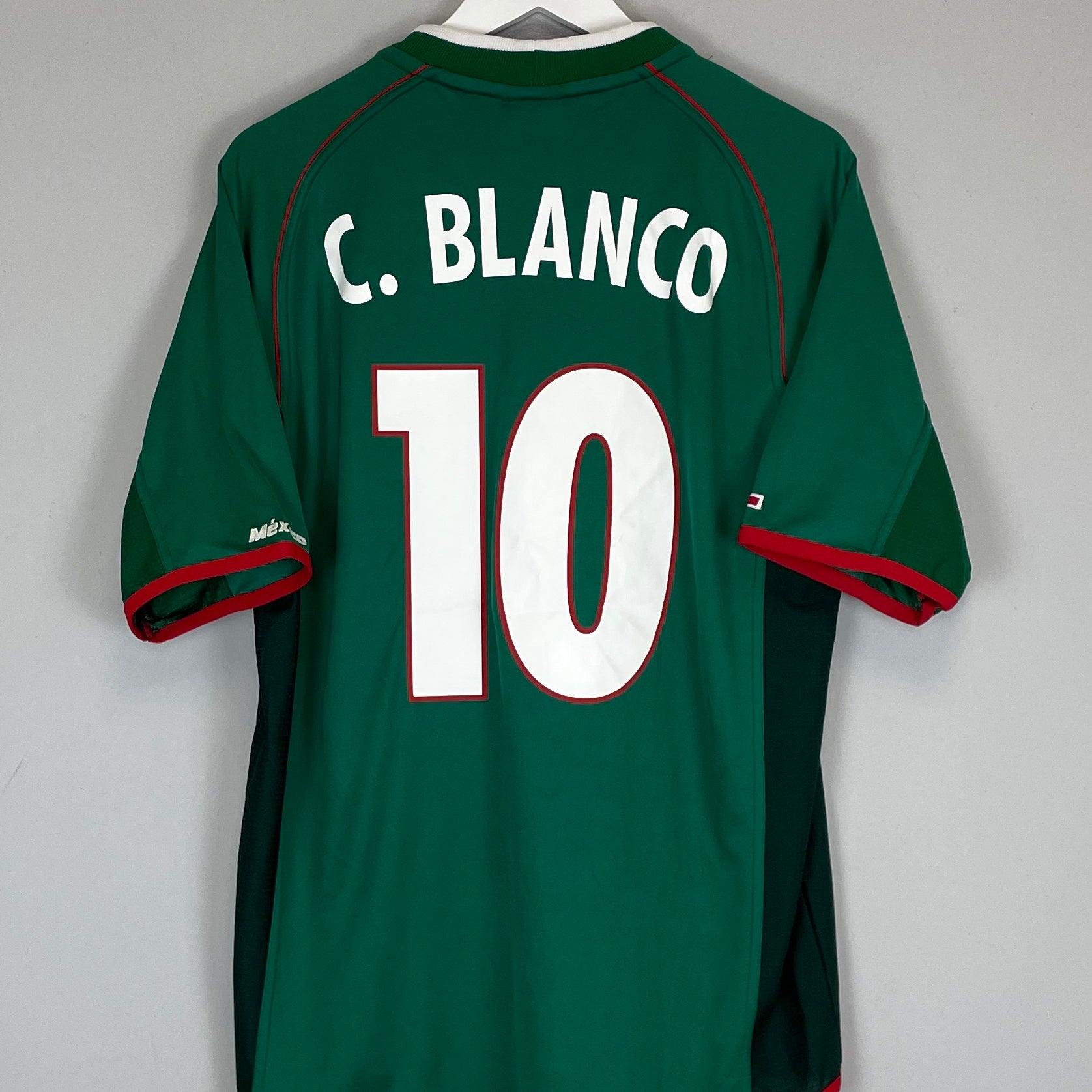 Shop 2001/02 MEXICO C.BLANCO #10 HOME SHIRT (XL) ATLETICA, classic football shirts, vintage football shirts & retro soccer jerseys at Cult Kits