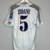 Shop 2001/02 REAL MADRID ZIDANE #5 C/L *CENTENARY* HOME SHIRT (S) ADIDAS, classic football shirts, vintage football shirts & retro soccer jerseys at Cult Kits
