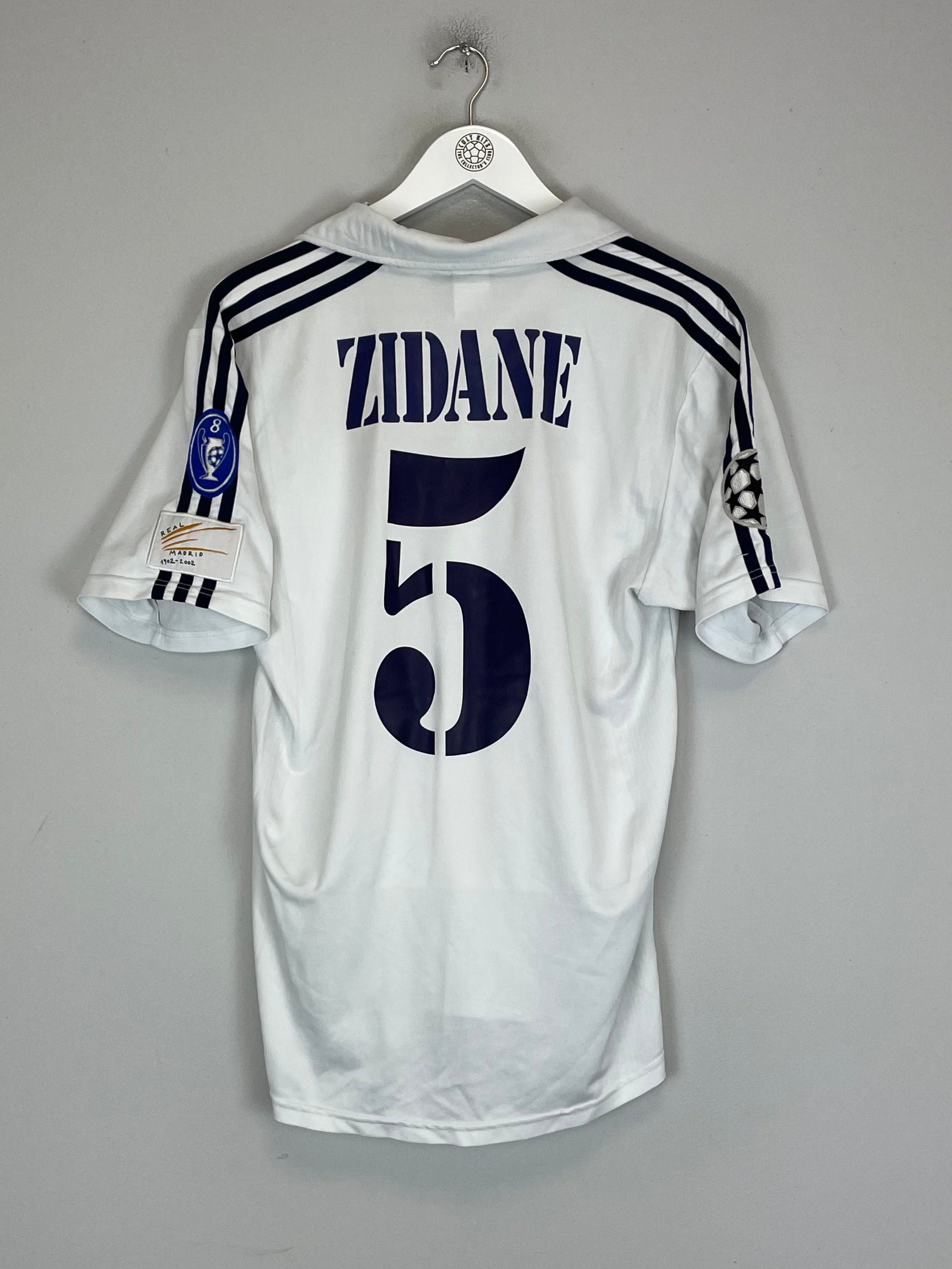 Shop 2001/02 REAL MADRID ZIDANE #5 C/L *CENTENARY* HOME SHIRT (S) ADIDAS, classic football shirts, vintage football shirts & retro soccer jerseys at Cult Kits