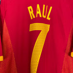 Shop 2002/04 SPAIN RAUL #7 HOME SHIRT (L) ADIDAS, classic football shirts, vintage football shirts & retro soccer jerseys at Cult Kits