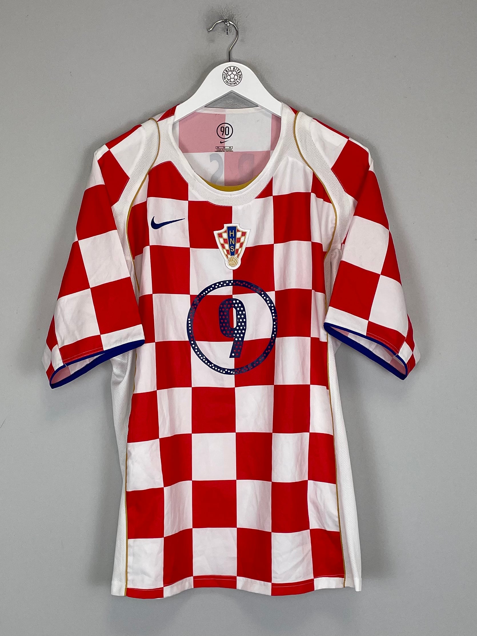 Shop 2004/06 CROATIA PRSO #9 HOME SHIRT (XL) NIKE, classic football shirts, vintage football shirts & retro soccer jerseys at Cult Kits