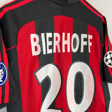 Shop 2000/02 AC MILAN BIERHOFF #20 C/L HOME SHIRT (M) ADIDAS, classic football shirts, vintage football shirts & retro soccer jerseys at Cult Kits