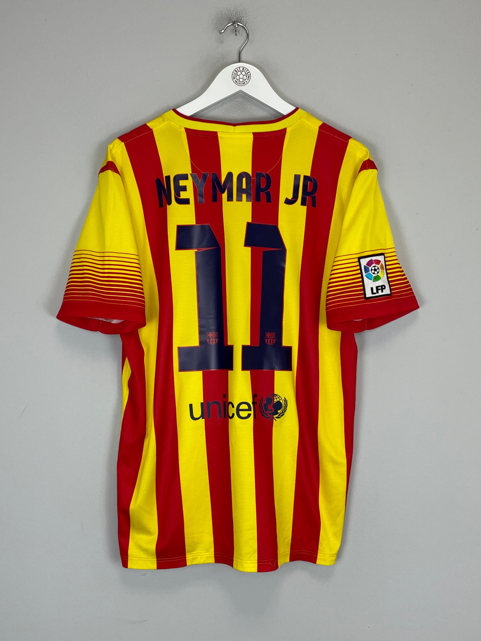 Shop 2013/14 BARCELONA NEYMAR JR #11 AWAY SHIRT (L) NIKE, classic football shirts, vintage football shirts & retro soccer jerseys at Cult Kits