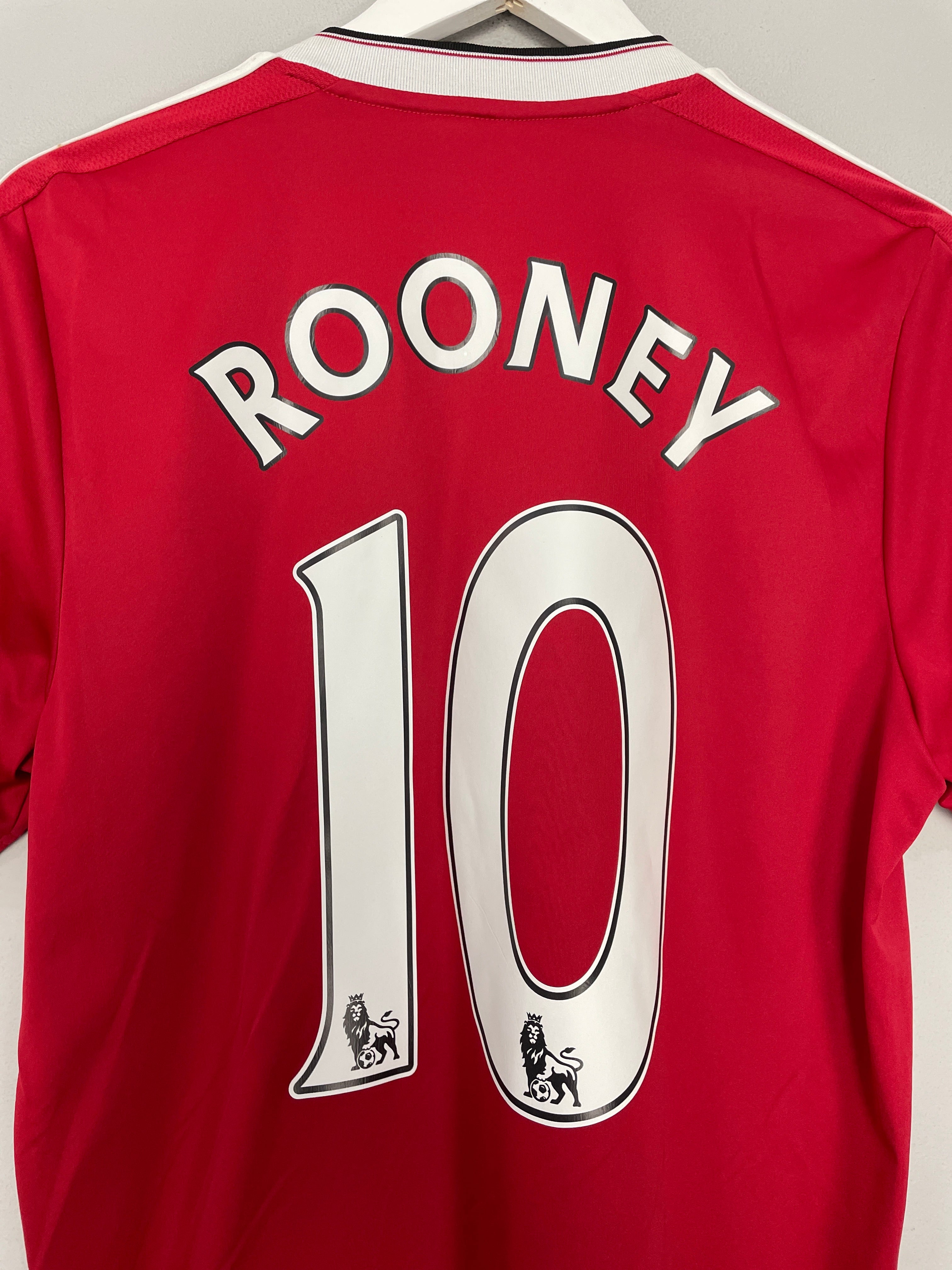 Shop 2015/16 MANCHESTER UNITED ROONEY #10 HOME SHIRT (M) ADIDAS, classic football shirts, vintage football shirts & retro soccer jerseys at Cult Kits