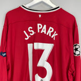 Shop 2011/12 MANCHESTER UNITED JI SUNG PARK #13 C/L L/S HOME SHIRT (XXXL) NIKE, classic football shirts, vintage football shirts & retro soccer jerseys at Cult Kits