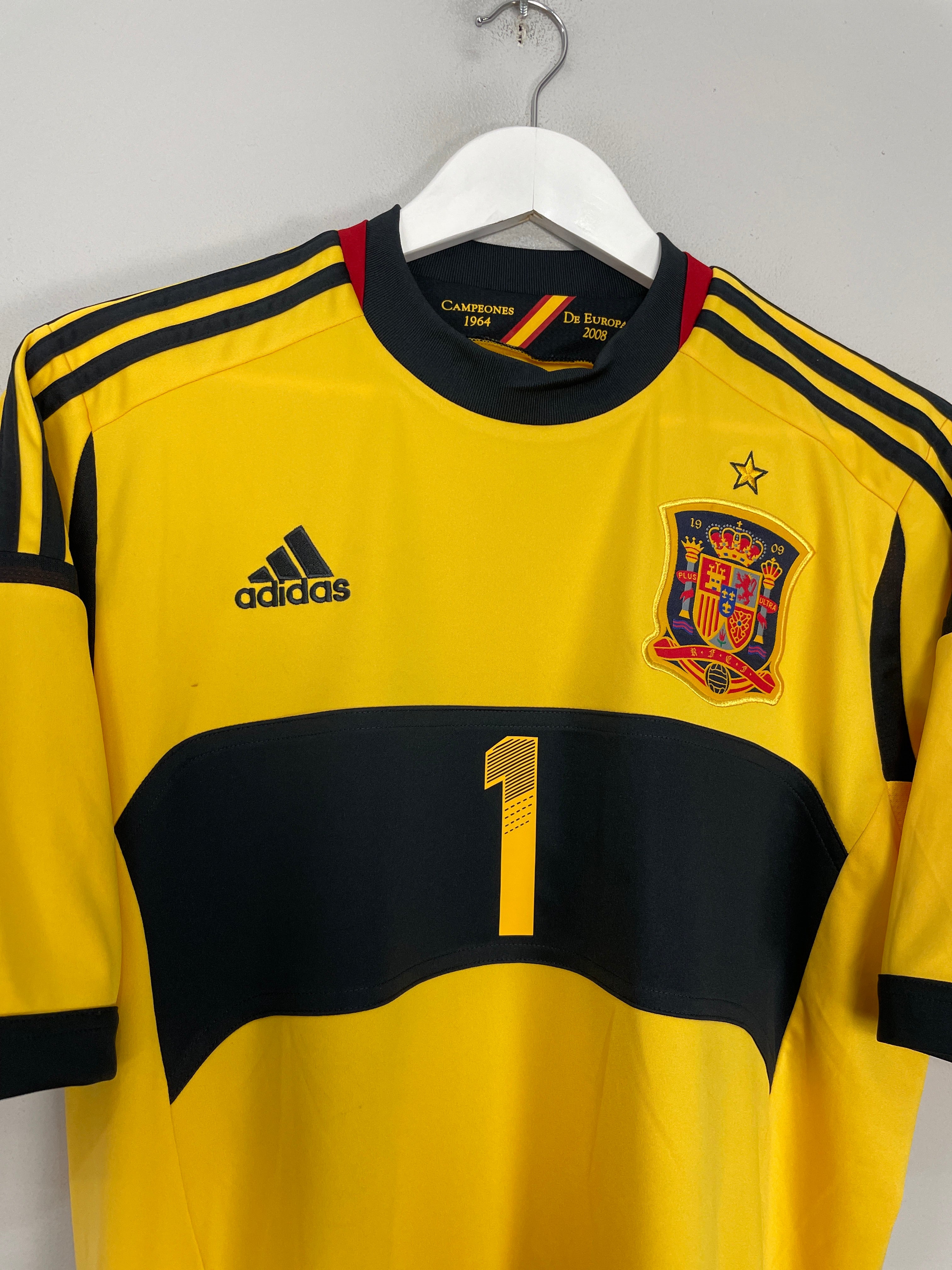 Shop 2012/13 SPAIN CASILLAS #1 GK SHIRT (XL) ADIDAS, classic football shirts, vintage football shirts & retro soccer jerseys at Cult Kits
