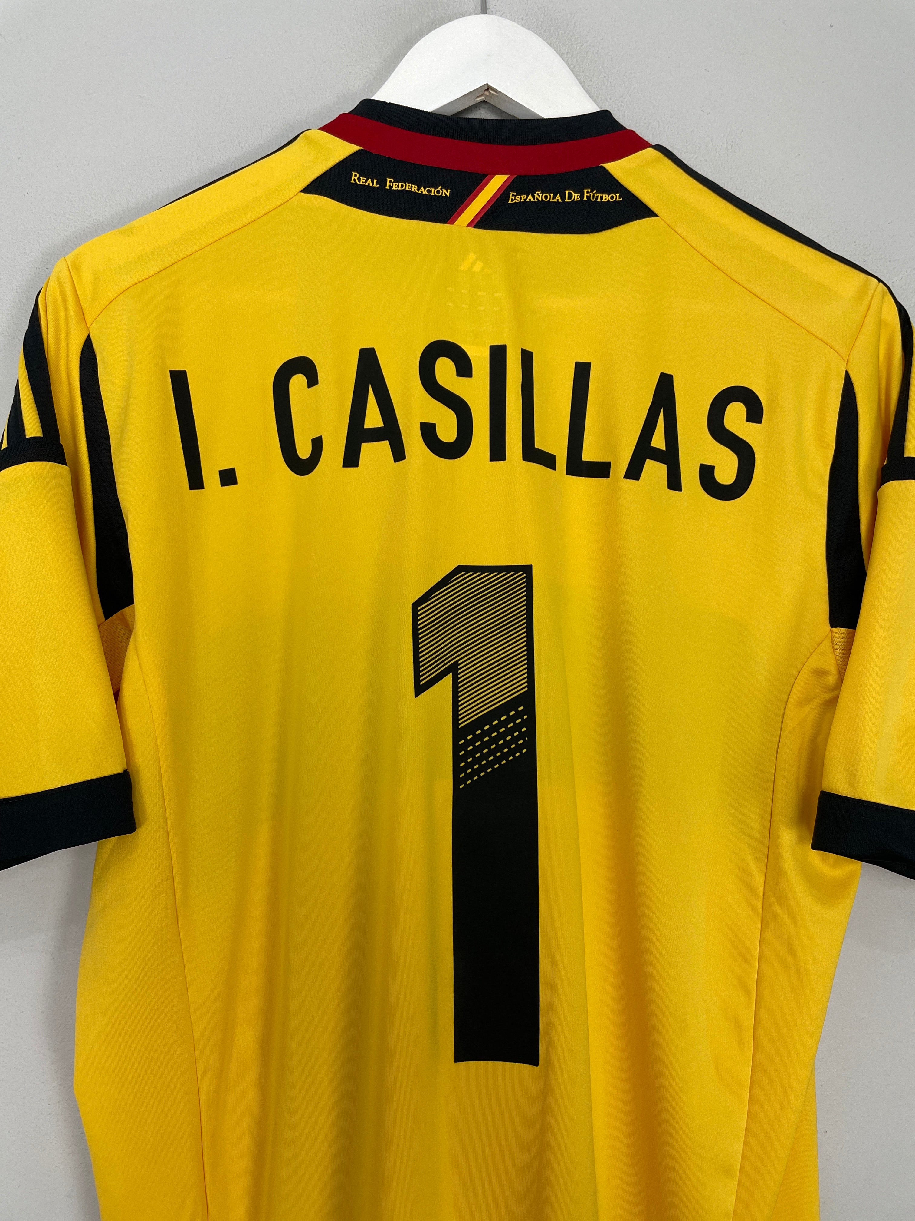 Shop 2012/13 SPAIN CASILLAS #1 GK SHIRT (XL) ADIDAS, classic football shirts, vintage football shirts & retro soccer jerseys at Cult Kits