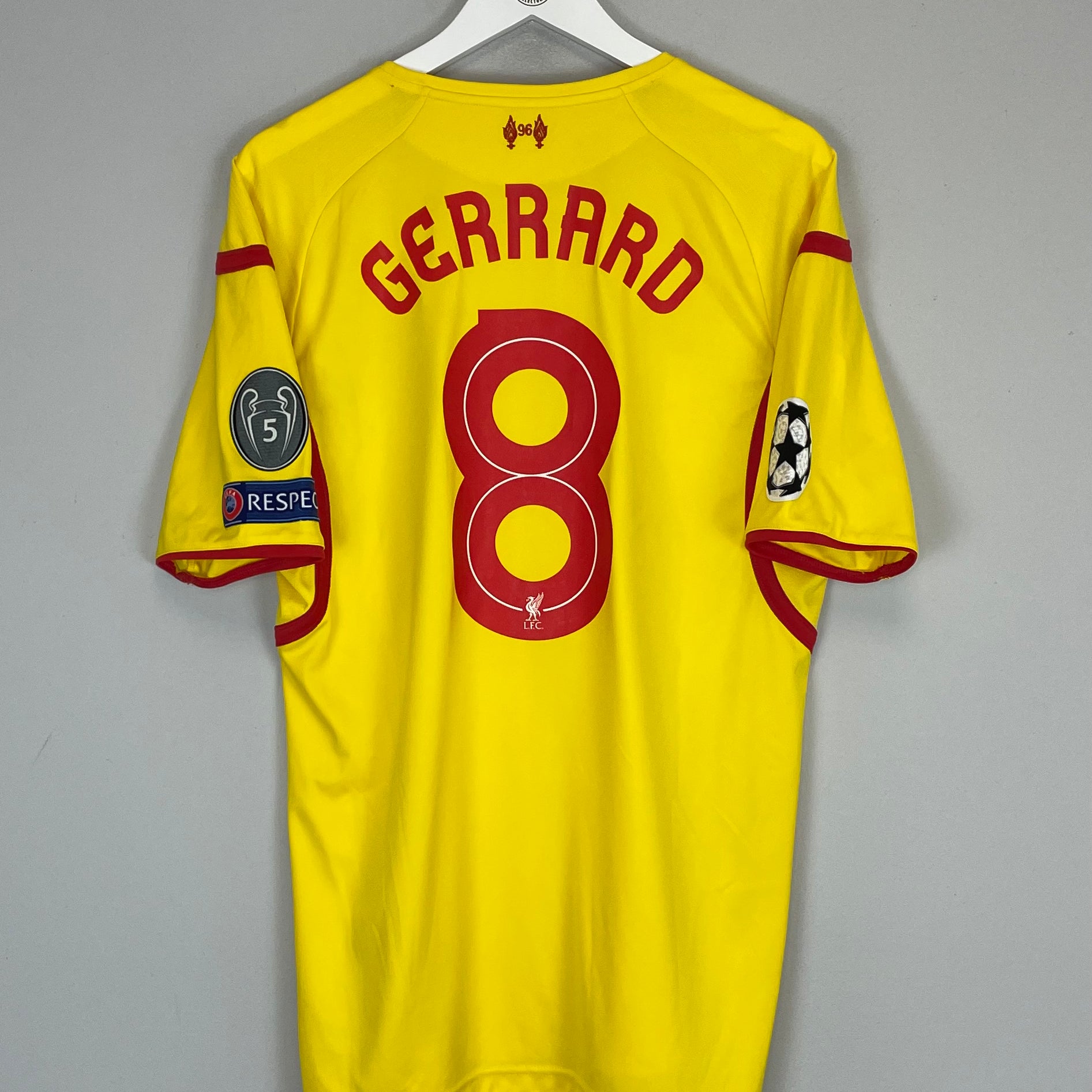 Shop 2014/15 LIVERPOOL GERRARD #8 C/L AWAY SHIRT (L) WARRIOR, classic football shirts, vintage football shirts & retro soccer jerseys at Cult Kits