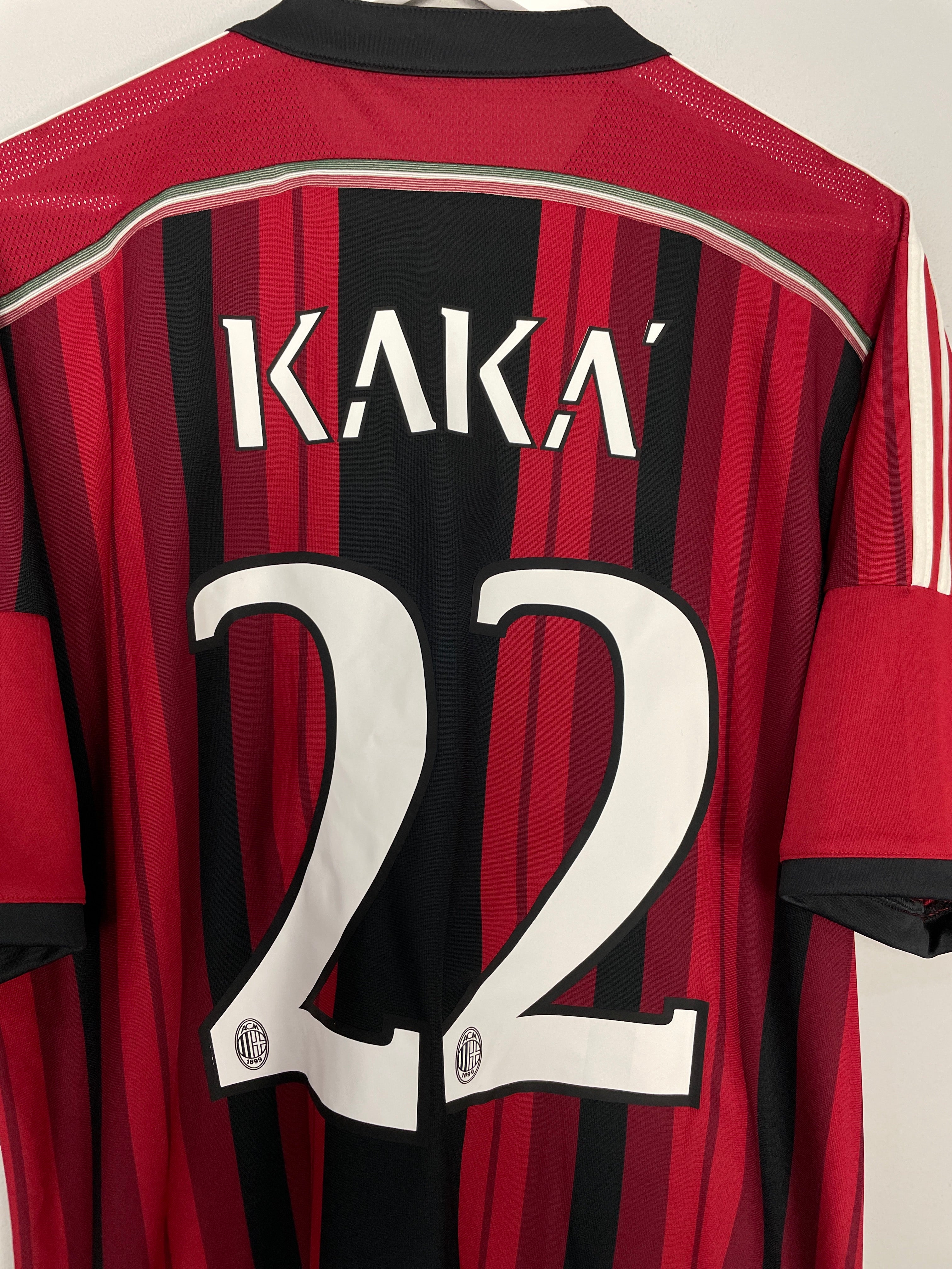Shop 2014/15 AC MILAN KAKA #22 HOME SHIRT (XL) ADIDAS, classic football shirts, vintage football shirts & retro soccer jerseys at Cult Kits