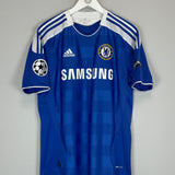 Shop 2011/12 CHELSEA DROGBA #11 C/L HOME SHIRT (M) ADIDAS, classic football shirts, vintage football shirts & retro soccer jerseys at Cult Kits