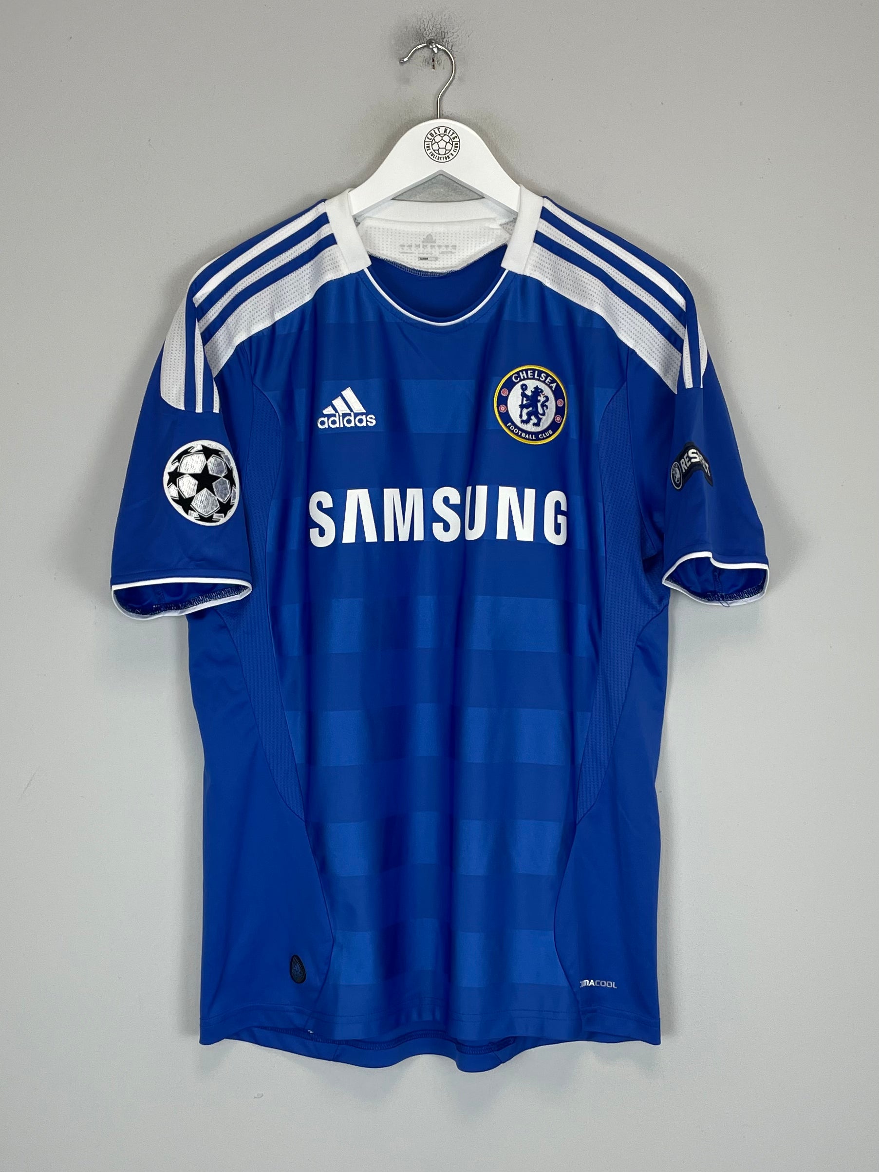 Shop 2011/12 CHELSEA DROGBA #11 C/L HOME SHIRT (M) ADIDAS, classic football shirts, vintage football shirts & retro soccer jerseys at Cult Kits