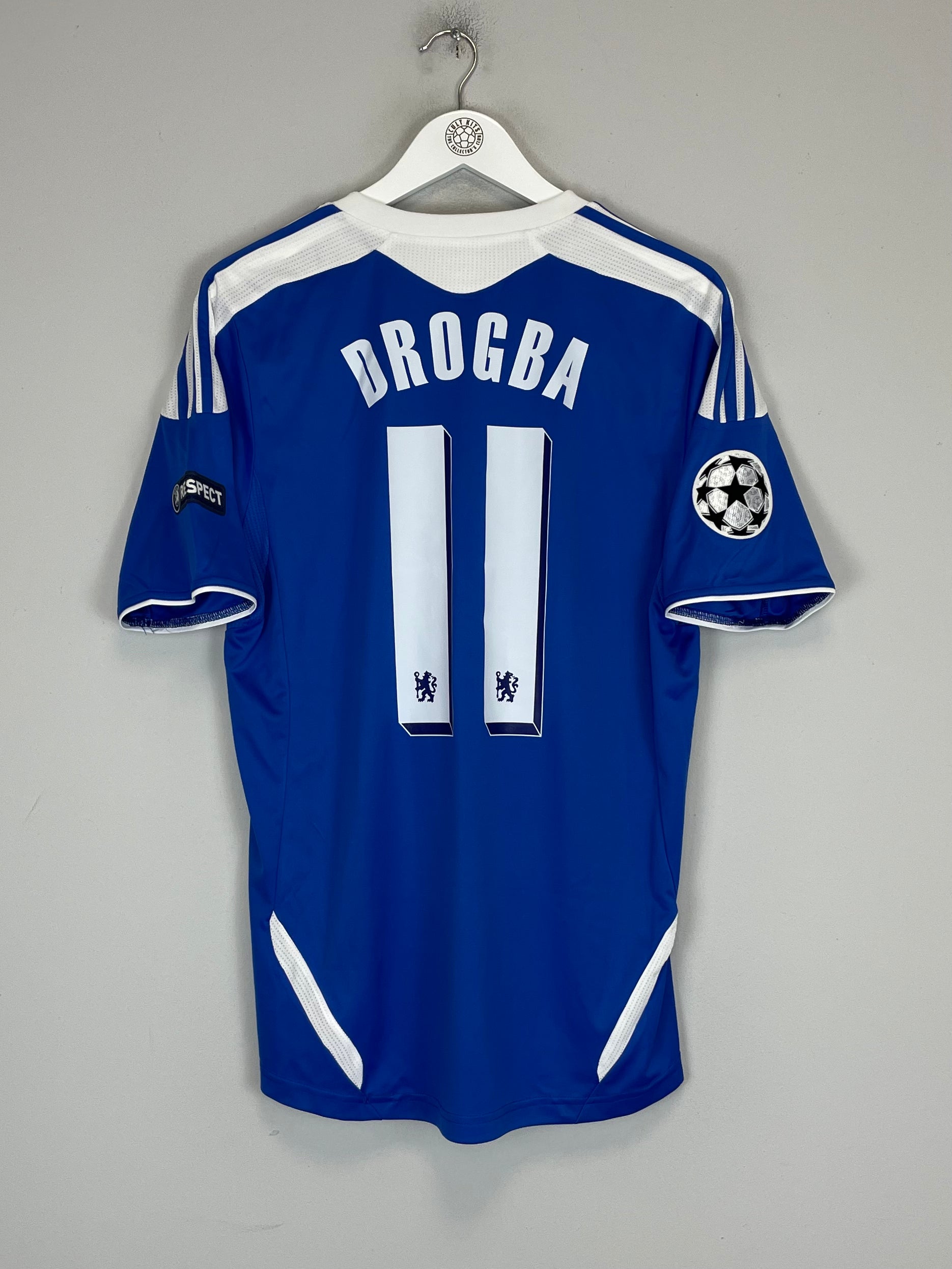 Shop 2011/12 CHELSEA DROGBA #11 C/L HOME SHIRT (M) ADIDAS, classic football shirts, vintage football shirts & retro soccer jerseys at Cult Kits