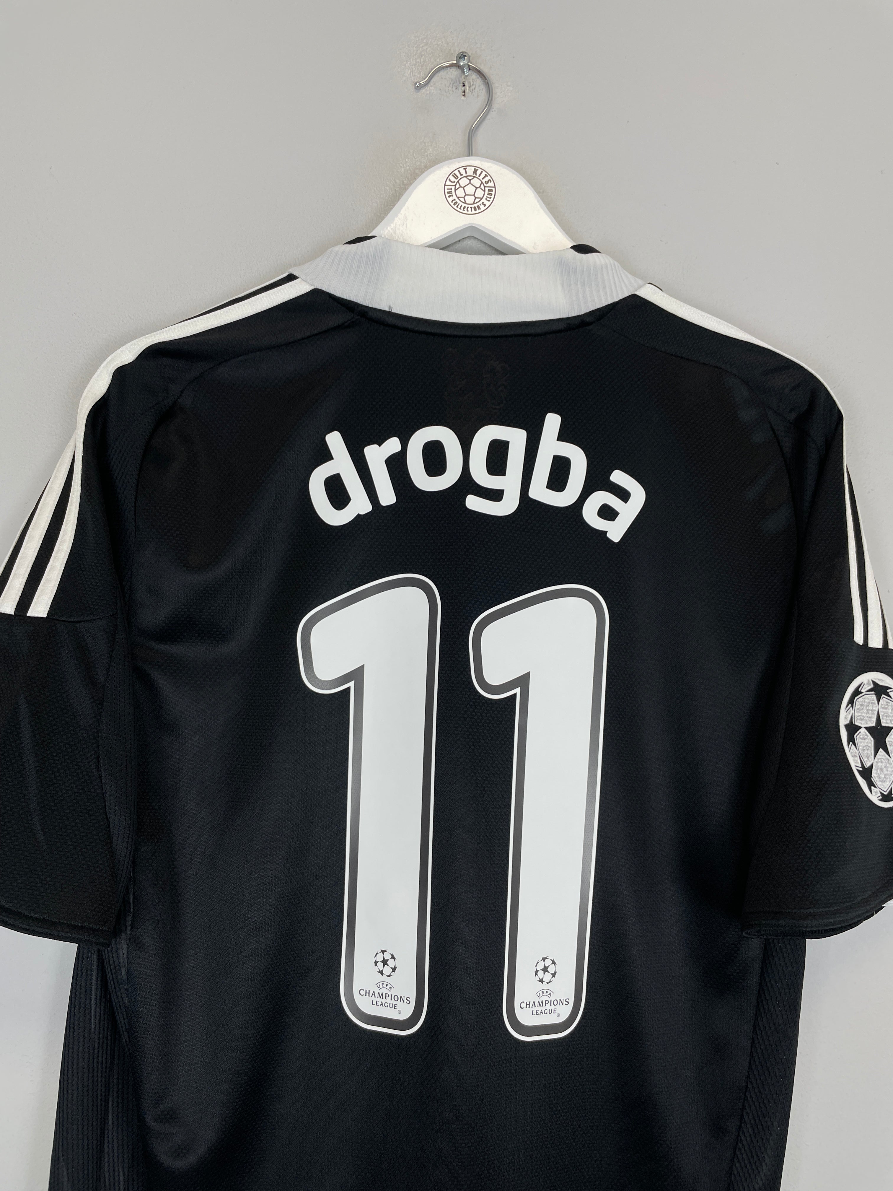 Shop 2008/09 CHELSEA DROGBA #11 C/L AWAY SHIRT (M) ADIDAS, classic football shirts, vintage football shirts & retro soccer jerseys at Cult Kits