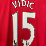 Shop 2010/11 MANCHESTER UNITED VIDIC #15 HOME SHIRT (XL) NIKE, classic football shirts, vintage football shirts & retro soccer jerseys at Cult Kits