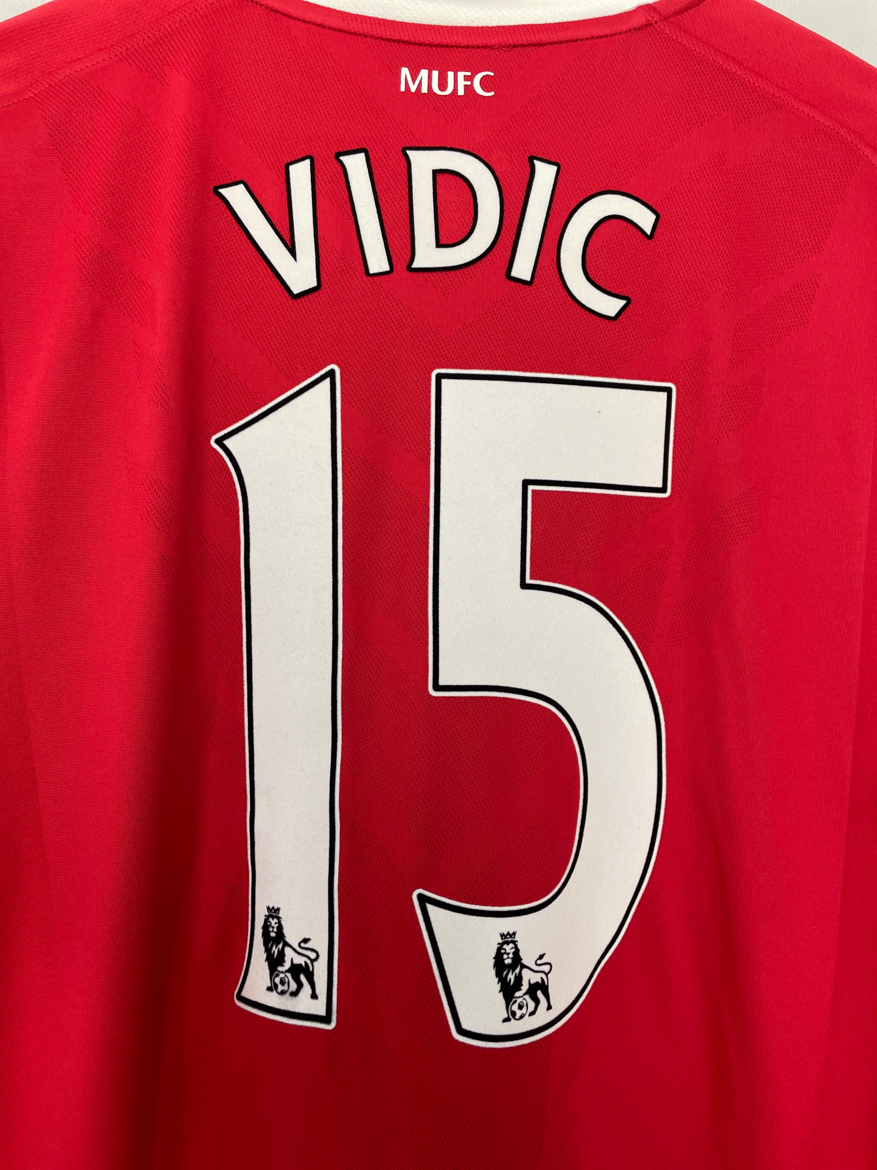 Shop 2010/11 MANCHESTER UNITED VIDIC #15 HOME SHIRT (XL) NIKE, classic football shirts, vintage football shirts & retro soccer jerseys at Cult Kits