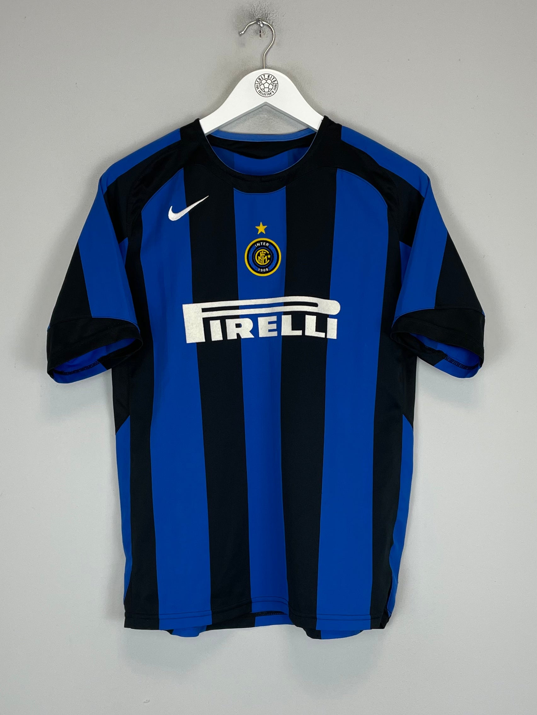 Shop 2005/06 INTER MILAN DAVIDS #8 HOME SHIRT (XL.KIDS) NIKE, classic football shirts, vintage football shirts & retro soccer jerseys at Cult Kits